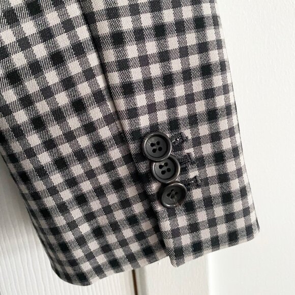 Tibi Double Faced Menswear Check Double Breasted Blazer, size 8 - Picture 9 of 13